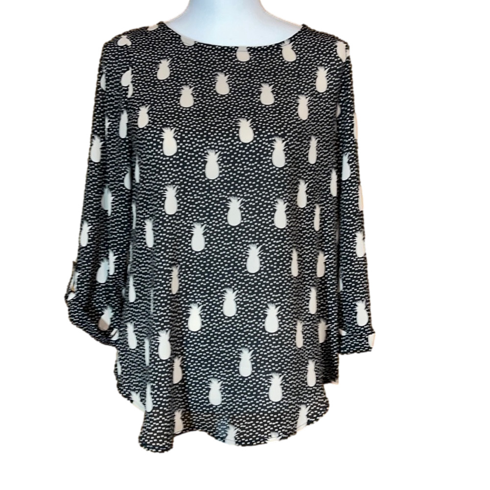Mix by 41 Hawthorn Pineapple Print Top - EUC